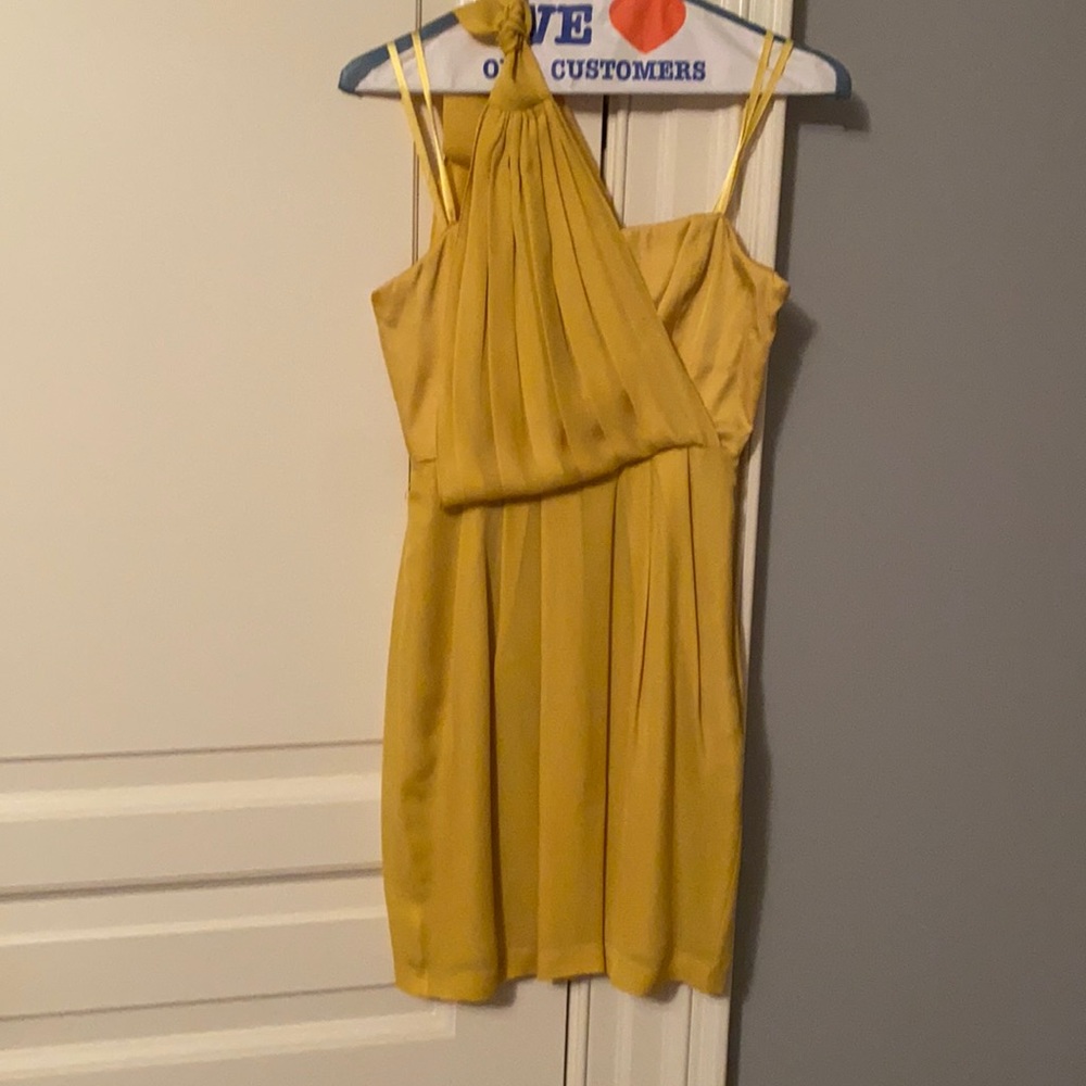 BCBG one shoulder Grecian dress